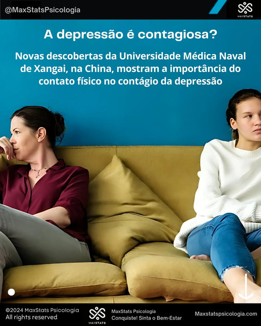 Duas pessoas sentadas no sofá, de costas uma para a outra, com expressões tristes, ilustrando a ideia de isolamento e impacto emocional entre elas.